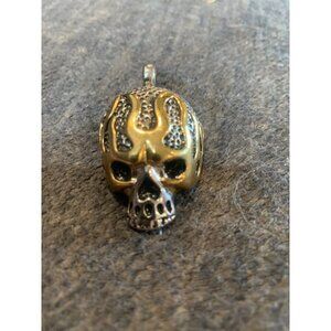 Stainless Steel Silver/Gold Skull Pendant